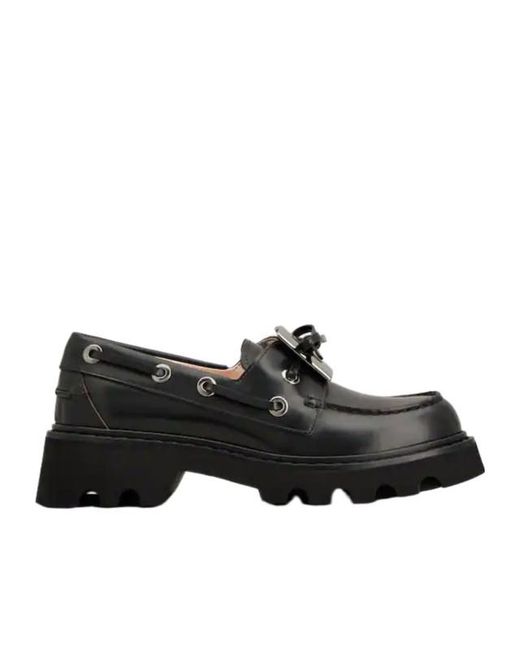 Roger Vivier Black Viv' Rangers Truck Boat Shoes