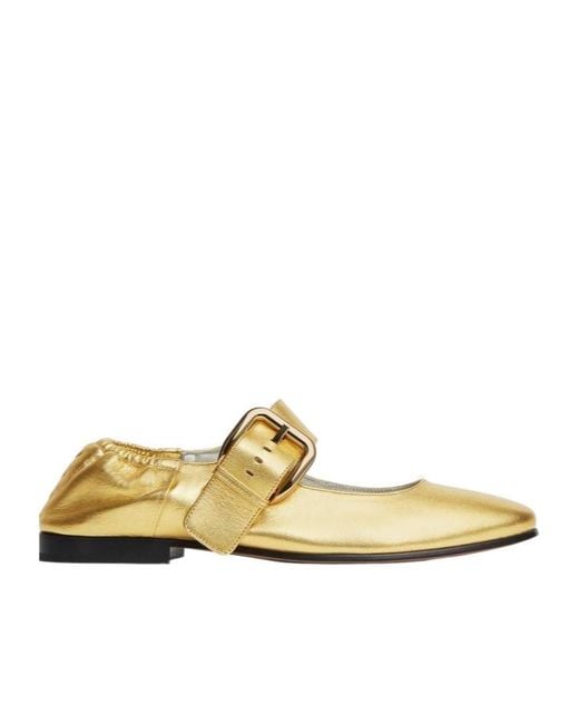 Bottega Veneta Metallic Amy Mary-Jane Ballerina