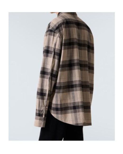 Calvin Klein Gray Tyson Checked Cotton Shirt for men