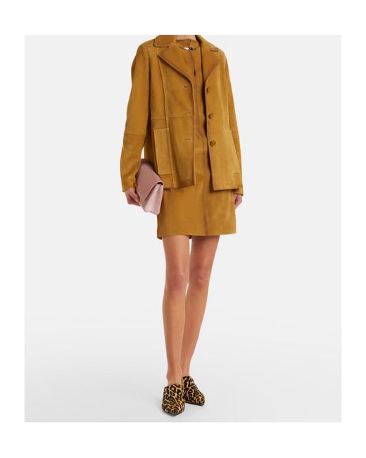 Dorothee Schumacher Brown Single-Breasted Leather Jacket