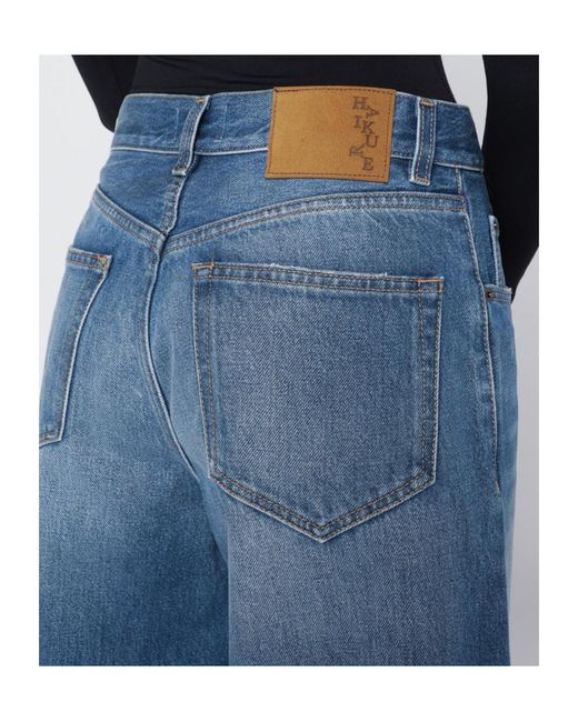 Haikure Black Long Denim Bermuda Shorts