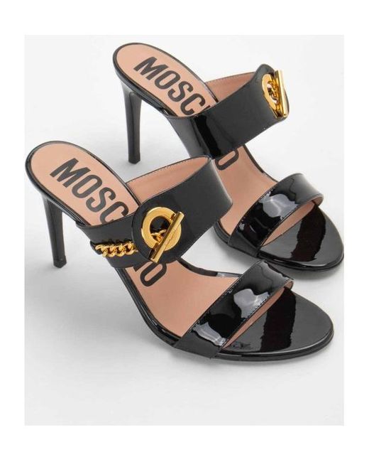 Moschino Multicolor Round-Headed High-Heeled Sandals