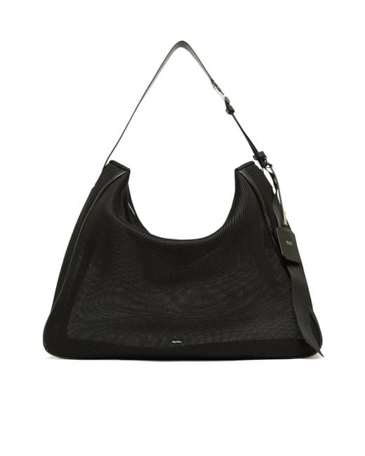 Max Mara Black Mesh Large Tote Bag