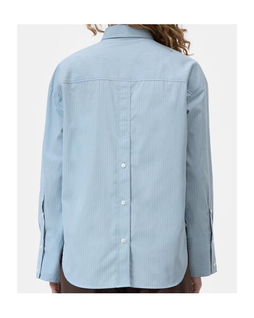 Closed Blue Long-Sleeve Striped Cotton Shirt