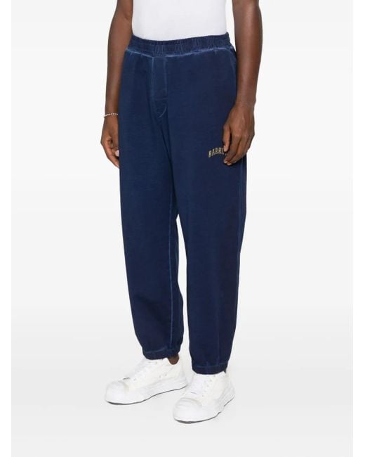 Barrow Blue Logo-Detail Track Pants for men