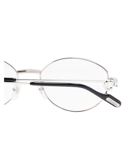 Cartier White Elliptical Flat Mirror