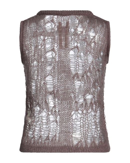 Rick Owens Multicolor Solid-Color Lightweight Knit Sleeveless Top