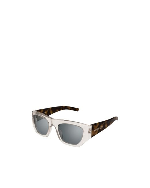 Saint Laurent Metallic Eyewear Square Frame Sunglasses
