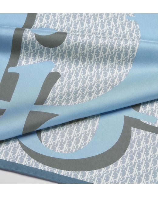 Dior Blue Infini 70 Square Scarf