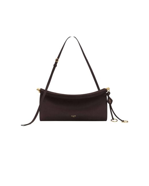 Alaïa White Alaïa Le Click East West Medium Shoulder Bag