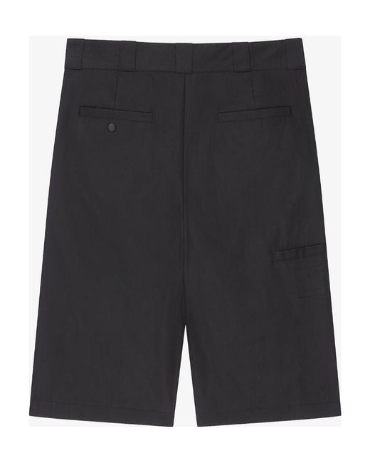 Givenchy Black Logo-Patch Chino Shorts for men