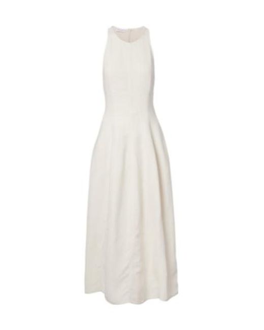 Brunello Cucinelli White Cotton And Silk Maxi Dress