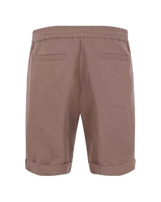 Brunello Cucinelli Brown Drawstring Shorts for men