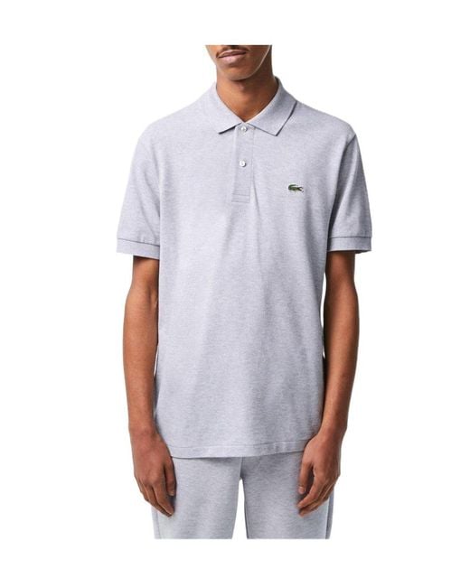Lacoste Gray Classic Short Sleeve Polo Shirt for men