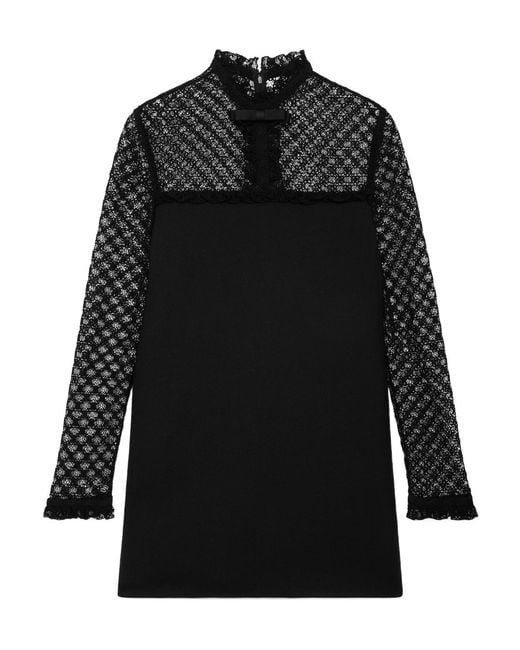 Céline Black Lace Mini Dress