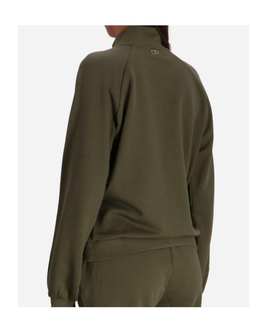 Liu Jo Green Embellished Zip-Front Bomber Jacket