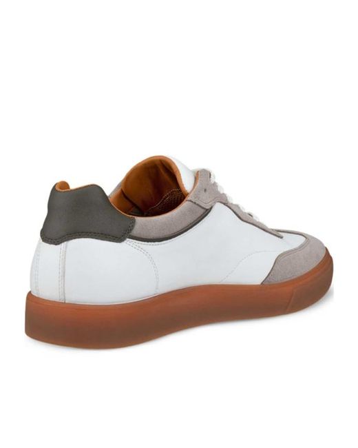 Ecco White Soft 10 Leather Trainer for men