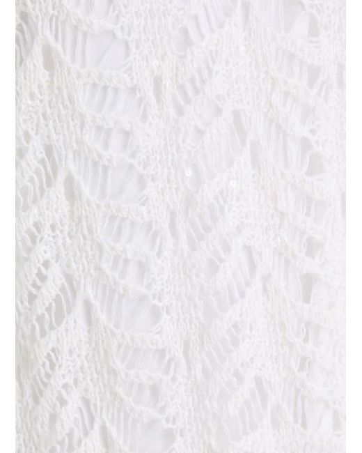 Brunello Cucinelli White Suspender Dress