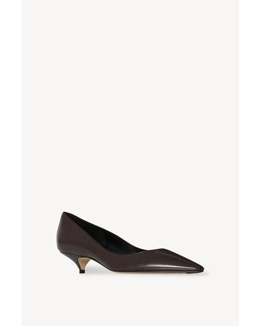 The Row Brown Liliisa Kitten Two Pumps