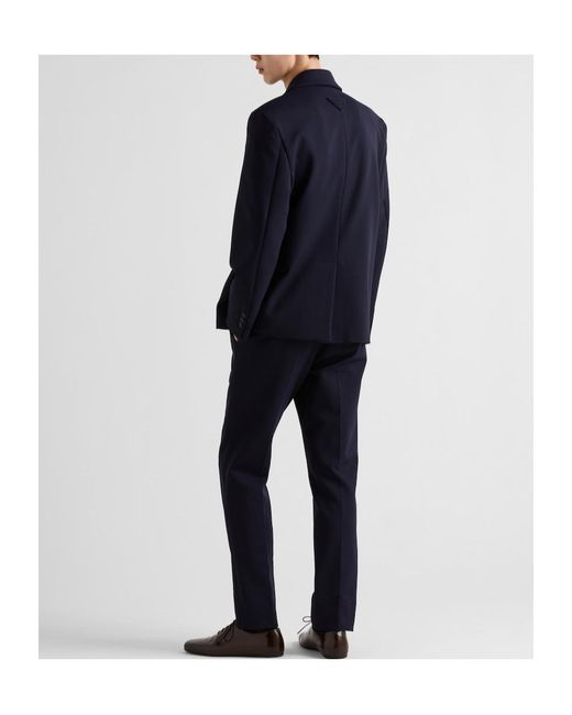 Prada Blue Single-Breasted Technical Gabardine Jacket for men
