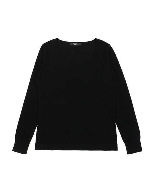 Weekend by Maxmara Black Round-Neck Long-Sleeved Pullover