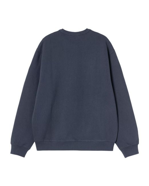 Carhartt Blue Graphic Logo Sweatshirt for men