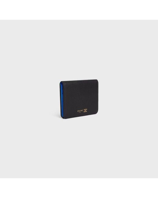 Céline Black Bi-Fold Card Holder Triomphe Stamp