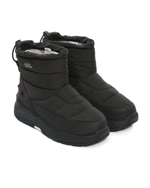 Suicoke Black Bower Padded Round Toe Snow Boots for men