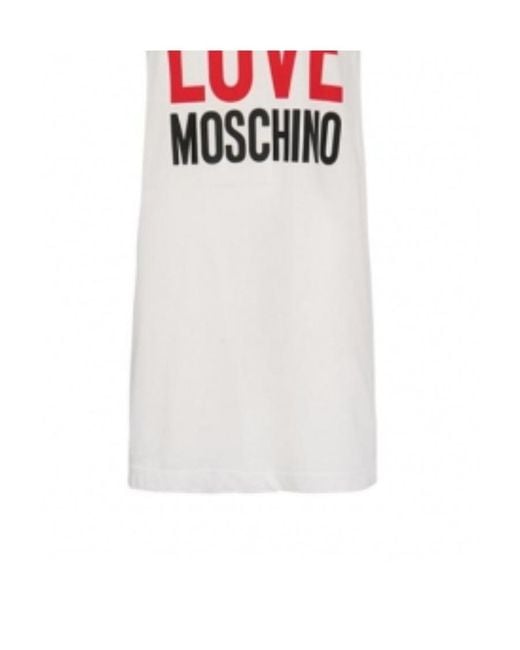 Moschino White A Printed Dress