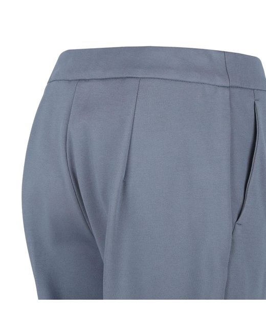 Max Mara Blue Pegno Pleat Detailed Tapered Trousers