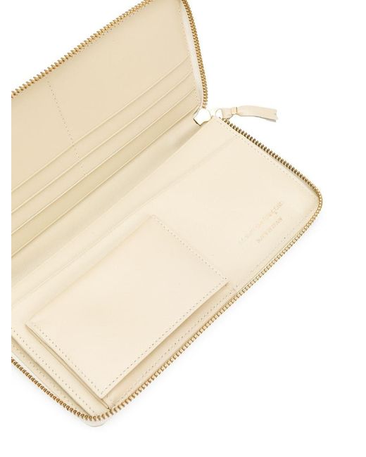 Comme des Garçons White Zip-Around Leather Wallet for men