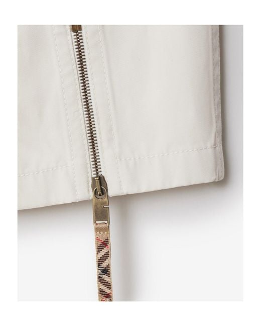 Burberry White Zip-Detailed Cropped Trousers