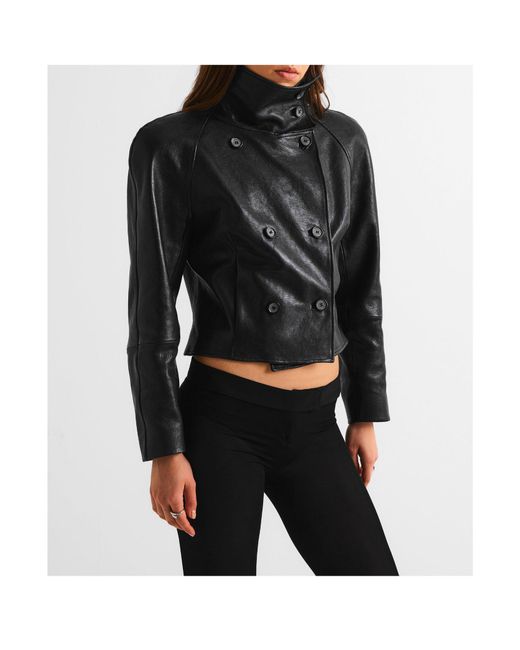 Magda Butrym Black Leather 04 Jacket