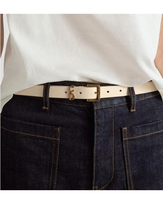 Dior White Saddle Loop Belt