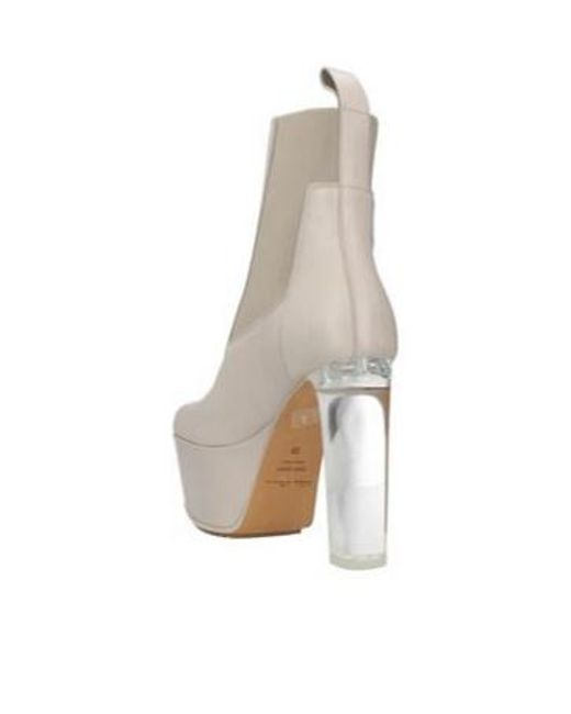 Rick Owens White Simple Chunky Boots