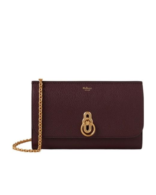 Mulberry Purple Logo-Plaque Crossbody Bag