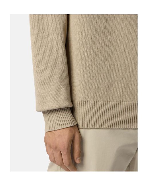 Stone Island Natural Logo-Patch Ribbed-Trim Sweater for men