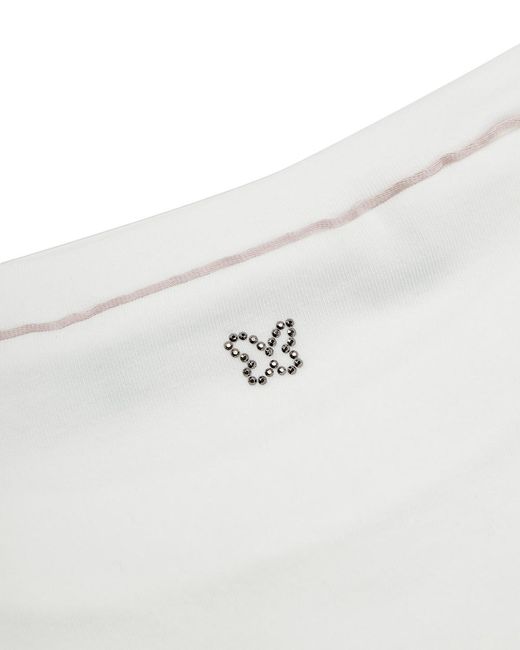 Weekend by Maxmara White T-Shirt With Round Neck And Short Sleeves