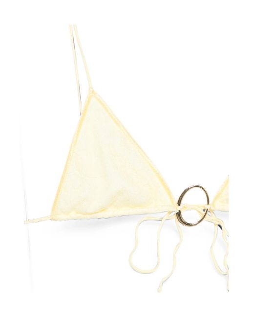 Oseree White Ring-Detail Bikini