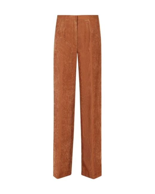 Forte_forte Brown Straight-Leg Casual Trousers