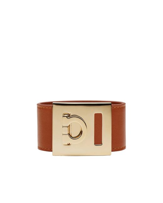 Ferragamo White Gancini Pattern Bracelet