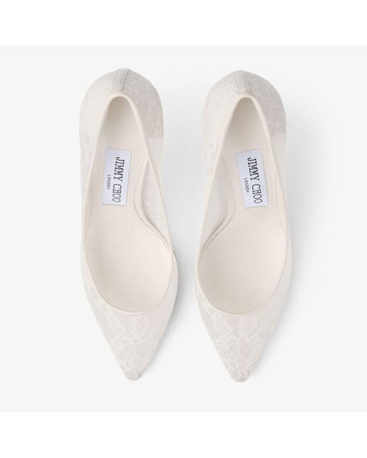 Jimmy Choo White Romy 85 Pointed-Toe High Heels