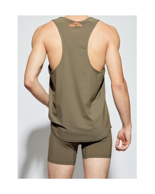 DSquared² Green Logo-Printed Vest for men