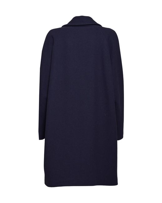 Bazar Deluxe Blue Collared Single-Breasted Coat