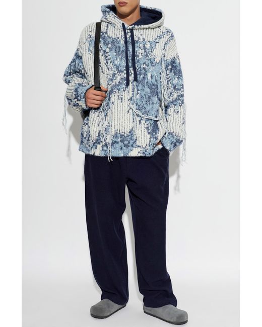 DARKPARK Blue Drawstring Casual Pants for men