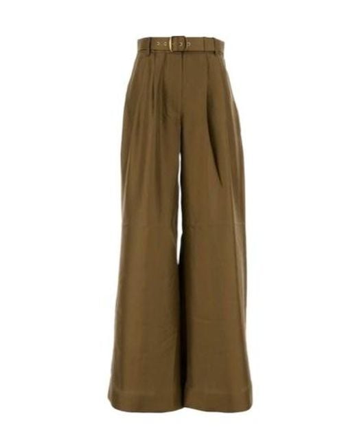 Zimmermann Natural Crush Double Tuck Pants