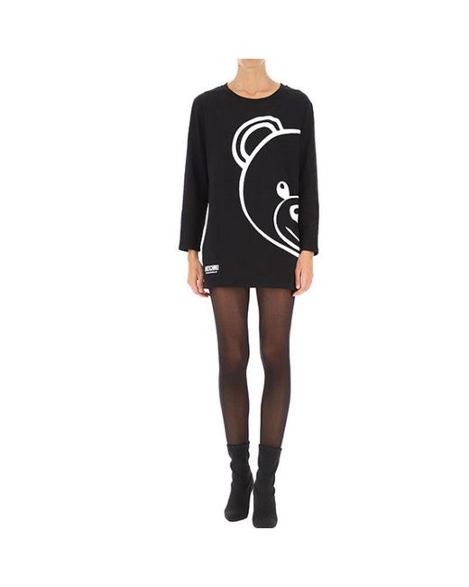 Moschino Black Logo T-Shirt Dress
