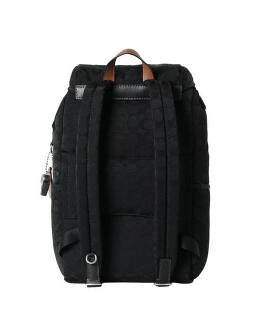 COACH Black Patterned Backpack