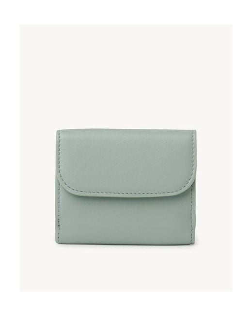 Chloé Green Chloé Sense Mini Trifold Wallet