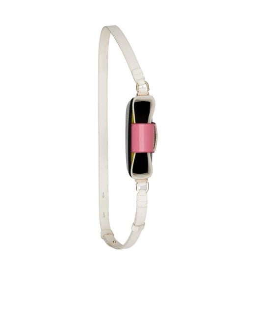 Roger Vivier Black Logo Engraved Color Blocked Crossbody Bag